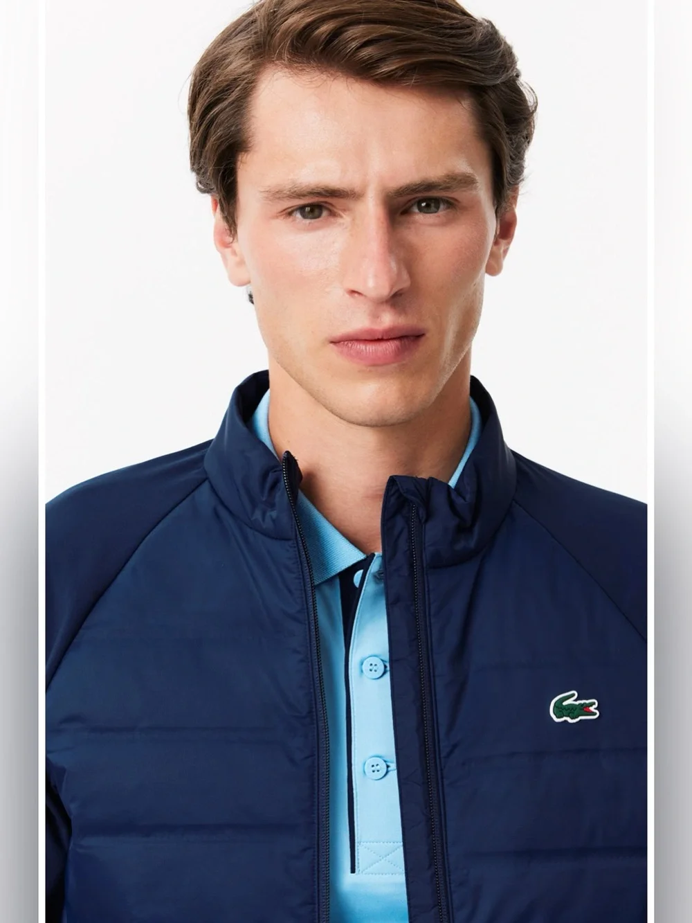 NWT Lacoste Navy Quilted Golf Jacket